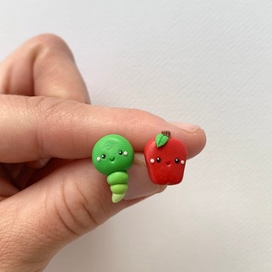 Cercei mar si vierme - bijuterii - cercei - cercei cu figurine - Artynos.ro