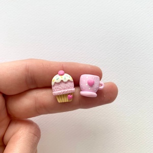 Cercei Cupcake Coffee - bijuterii - cercei - cercei cu figurine - Artynos.ro