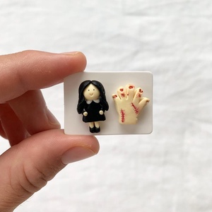 Cercei haiosi, Bijuterii, Cercei, Cercei cu figurine, Plastilina, ARTYNOS