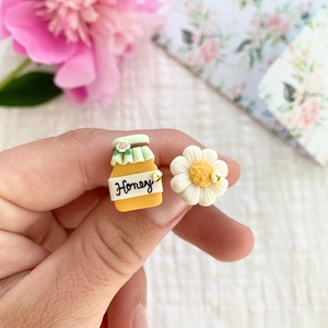 Cercei Honey, Bijuterii, Cercei, Cercei cu figurine, Plastilina, ARTYNOS