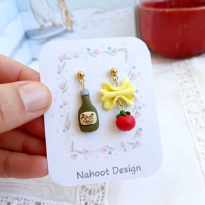 Cercei  Pasta - bijuterii - cercei - cercei cu figurine - Artynos.ro