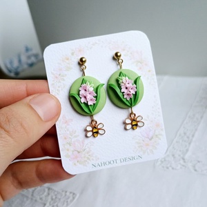 Cercei Zambile - bijuterii - cercei - cercei cu figurine - Artynos.ro