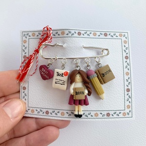 Brosa pe ac Best Teacher, Bijuterii, Martisor, , ARTYNOS