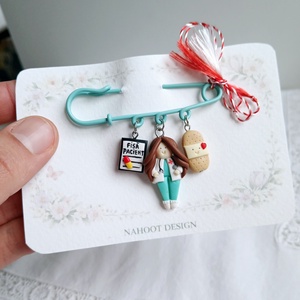 Broșă pe ac Doctor / Asistenta - bijuterii - mărțișor - Artynos.ro