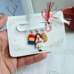 Broșă pe ac Mandruta - bijuterii - mărțișor - Artynos.ro