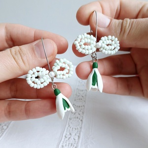 Cercei Pink Lilac - bijuterii - cercei - cercei cu figurine - Artynos.ro