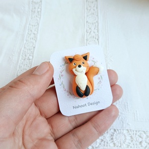 Broșă Vulpita - bijuterii - mărțișor - Artynos.ro