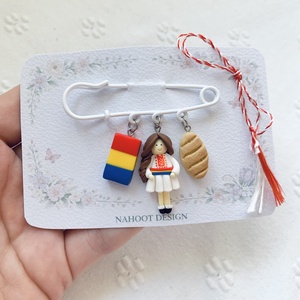 Broșă pe ac Traditional - bijuterii - mărțișor - Artynos.ro