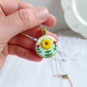 Colier Sunflower - bijuterii - coliere - coliere cu pandative - Artynos.ro