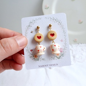 Cercei Biscuit - bijuterii - cercei - cercei cu figurine - Artynos.ro