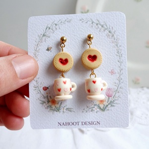 Cercei Biscuit - bijuterii - cercei - cercei cu figurine - Artynos.ro