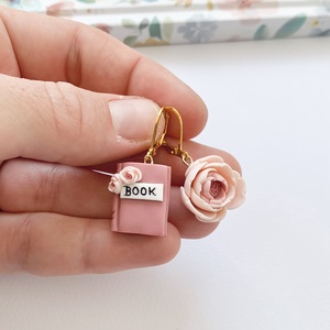 Cercei Floare si carte, Bijuterii, Cercei, Cercei cu figurine, , ARTYNOS