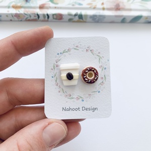 Cercei Coffee and Donut, Bijuterii, Cercei, Clipsuri, , ARTYNOS