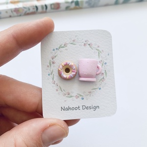 Cercei Coffee and Donut, Bijuterii, Cercei, Clipsuri, , ARTYNOS