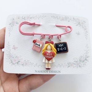 Brosa pe ac Best Teacher, Bijuterii, Martisor, , ARTYNOS