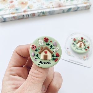 Broșă Acasa - bijuterii - broșe - Artynos.ro