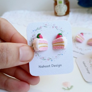 Cercei Strawberry Cake - bijuterii - cercei - cercei cu figurine - Artynos.ro