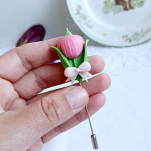 Broșă Lalea - bijuterii - broșe - Artynos.ro