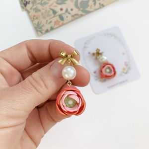 Cercei Flori de primavara - bijuterii - cercei - clipsuri - Artynos.ro