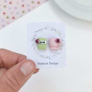 Cercei Cana si Carte - bijuterii - cercei - clipsuri - Artynos.ro