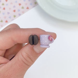 Cercei Cana si Bob cafea - bijuterii - cercei - clipsuri - Artynos.ro