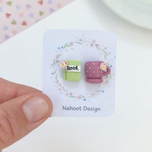 Cercei Cana si carte - bijuterii - cercei - clipsuri - Artynos.ro