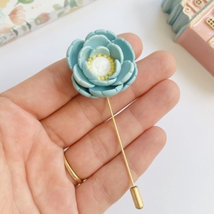 Brosa Blue Anemone, Bijuterii, Brose, , Brosa lucrata manual din lut polimeric, cu floare de anemona
Accesoriul perfect pentru vara aceasta..., ARTYNOS