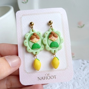 Cercei Lemons - bijuterii - cercei - cercei cu figurine - Artynos.ro