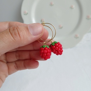 Cercei zmeura  - bijuterii - cercei - cercei cu figurine - Artynos.ro