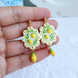 Cercei Lemons - bijuterii - cercei - cercei cu figurine - Artynos.ro