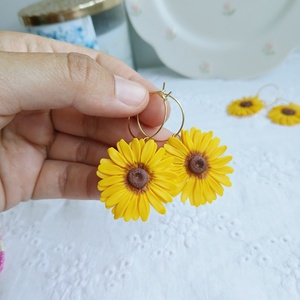 Cercei Sunflower - bijuterii - cercei - cercei cu figurine - Artynos.ro