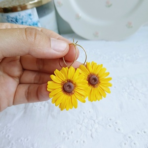 Cercei Sunflower - bijuterii - cercei - cercei cu figurine - Artynos.ro