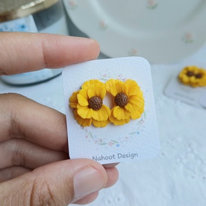 Cercei Sunflower - bijuterii - cercei - cercei cu figurine - Artynos.ro