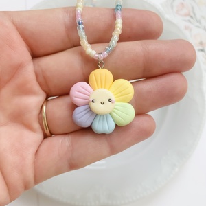 Colier floricica colorata - crăciun - cadouri de moș crăciun - cadouri de moș crăciun - Artynos.ro