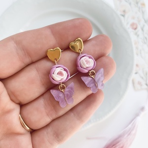Cercei butterflies - bijuterii - cercei - cercei cu figurine - Artynos.ro