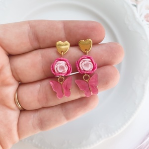 Cercei butterflies - bijuterii - cercei - cercei cu figurine - Artynos.ro