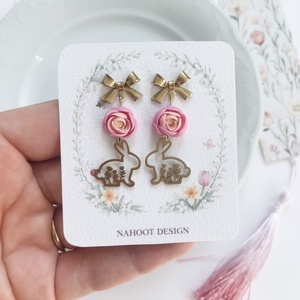 Cercei bunnies - bijuterii - cercei - cercei cu figurine - Artynos.ro