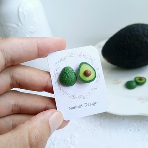 Cercei Avocado - bijuterii - cercei - cercei cu figurine - Artynos.ro