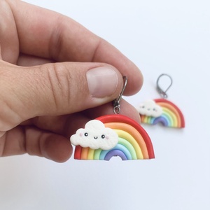 Cercei Rainbow - bijuterii - cercei - cercei cu figurine - Artynos.ro