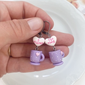 Cercei Tea time - bijuterii - cercei - cercei cu figurine - Artynos.ro