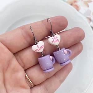 Cercei Tea time - bijuterii - cercei - cercei cu figurine - Artynos.ro
