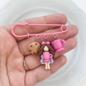 Brosa pe ac Coffee and cookie - Artynos.ro