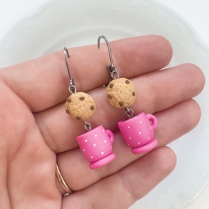 Cercei Coffee and cookie - bijuterii - cercei - cercei cu figurine - Artynos.ro