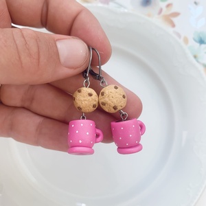 Cercei Coffee and cookie - bijuterii - cercei - cercei cu figurine - Artynos.ro