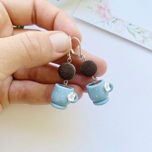 Cercei Coffee and cookie - bijuterii - cercei - cercei cu figurine - Artynos.ro