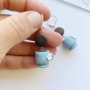 Cercei Coffee and cookie - bijuterii - cercei - cercei cu figurine - Artynos.ro