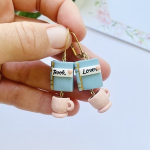 Cercei Book Lover - bijuterii - cercei - cercei cu figurine - Artynos.ro