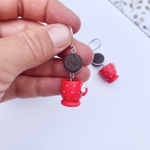 Cercei Coffee and cookie - bijuterii - cercei - cercei cu figurine - Artynos.ro