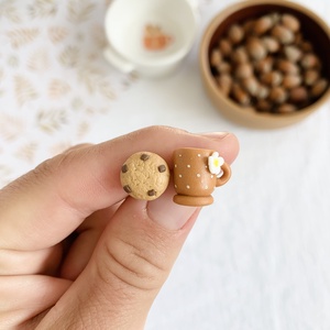 Cercei Coffee and cookie - bijuterii - cercei - cercei cu figurine - Artynos.ro