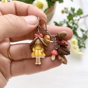 Cercei Poveste de toamna - bijuterii - cercei - cercei cu figurine - Artynos.ro